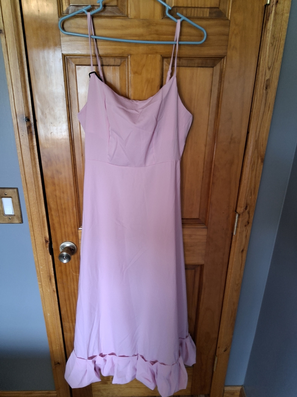 Ella Pink Maxi Dress with Ruffle Hem